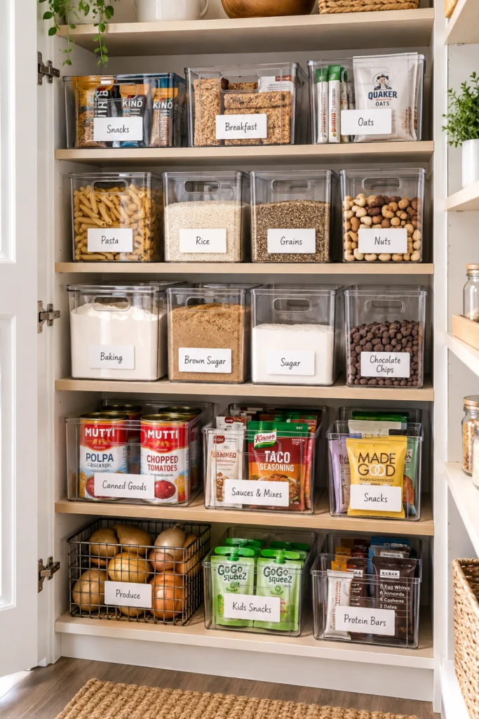 Clear Pantry Storage Bins