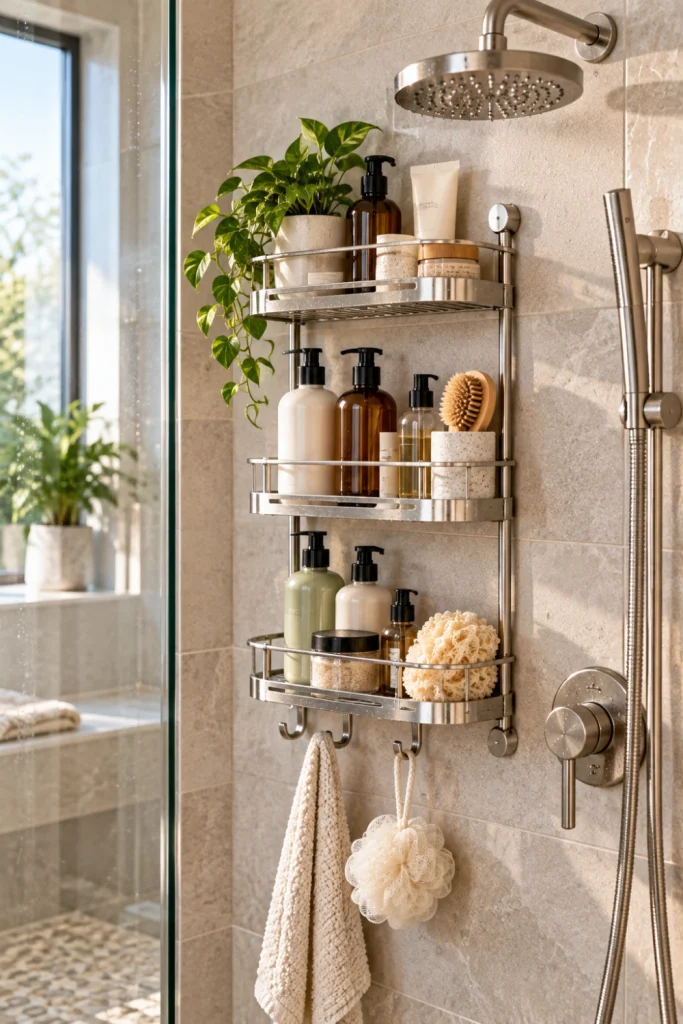Wall-Mounted Shower Caddy